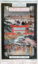 トランスシベリア鉄道の広告ポスター、1907年から8月冬
