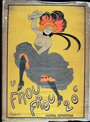 ユーモア新聞『Le Frou Frou』のポスター（カラーリトグラフ）