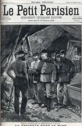 1898年12月、フランス共和国大統領フェリックス・フォールがレンズ鉱山を訪問。新聞「Le petit Parisien」の表紙。