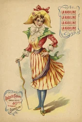 カラフルな衣装でかなりフランスの女の子