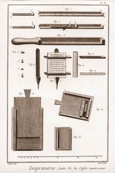 印刷：筐体、道具、工具の続き-Denis Diderot（1713-1784）とJean d