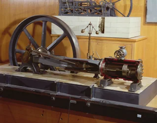 ジョージヘンリーコーリス（1817-88）によって発明された蒸気機関の再建（金属）