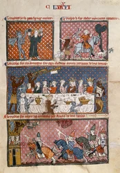 Royal 19 C. I fol.204 悪魔のような誘惑、Le Breviari d