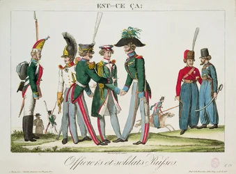 ロシアの将校と兵士、1815