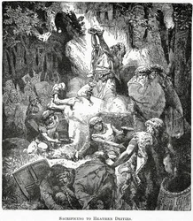 異教の神々への犠牲、1890年頃