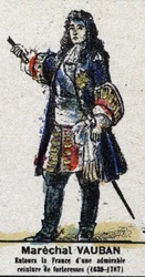 Sébastien Le Prestre de Vauban (1633-1707), フランスの牧童。"Galeriede Kings and Queens of France and illustrious characters from 1643 to 1895" Image of epinal.