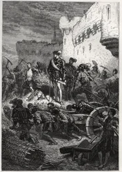 メスの包囲戦（1552年） - フランソワ・ド・ギーズとメスの城壁上の作品群 - フランソワ・ギーゾ著「孫に語るフランスの歴史」の版画 - 1872年～1876年