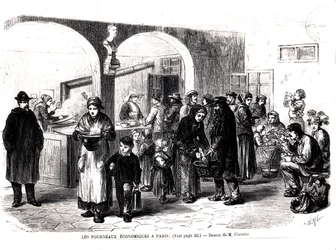 パリのスープキッチン、c。 1860