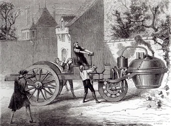 ニコラスジョセフカグノット（1725-1804）によって1771年、1886年に発明された蒸気自動車