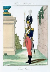 Troupes Francaises出身のパブ。 chezバセット、パリ、c.1790