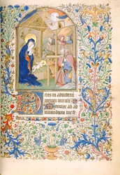 T.2629 Ms 63 f.55rキリスト降誕（パリの使用）c.1460