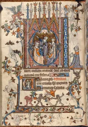 聖オメル時祷書』MS 36684, f.46v（ヴェラム）より「三王子の礼拝