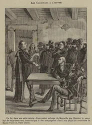 カルボナーリの作業風景（彫刻