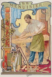カーペンター、工芸の本のイラスト、c.1899