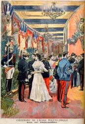エコール・ポリテクニークの100周年記念式典。トロカデロでの舞踏会（1894年5月28日付「ル・プチ・ジャーナル」付録イラストより）（エングレービング
