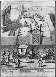 1730年頃、バスタージュの刑務所に連行されたサンメダールのけいれん
