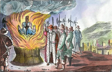 1655年のピエモンテの復活期におけるワルデン女性の処刑