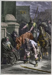 ローマのガリア人 - フランソワ・ギゾーの「孫に語るフランスの歴史」からの版画 - 1872-1876年