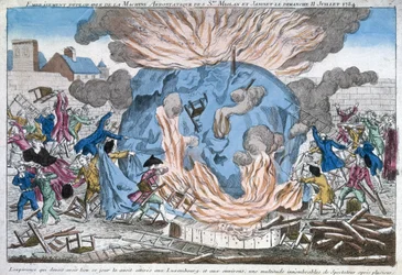ミオランとジャニネットのエアロスタットの悲惨な燃焼、1784年7月11日