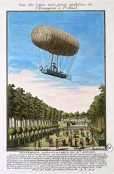 1784年7月15日、パリのセントクラウドを巡るロバート飛行船
