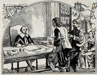 Theophraste Renaudot（1586-1653）は、フランスの医師でありジャーナリストであり、『Gazette de France』の創刊者である。1930年の匿名の彫刻。