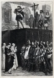 Conradin (or Conrad of Hohenstaufen) King of Sicily and Duke of Swabia (1252-1268) by Charles of Anjou after the battle of Tagliacozzo in 1268」（最後のシュタウファー家のシチリア王であるConradin (or Conrad the younger)の処刑、下記