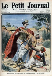 植民地時代（北アフリカ）の英雄たちを讃えるアレゴリー彫刻 「Le Petit Journal」1910年3月6日号（彫刻版