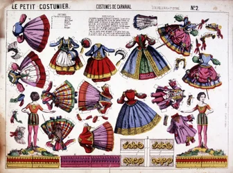 小さなコスチューム・メーカー - カーニバル・コスチューム：デコパージュ19世紀のもの