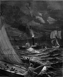 この船は、ロバート・フルトン（1765～1815）が1807年にハドソン川のニューヨーク-アルバニー間の航路用に作ったものです。