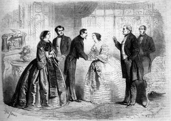 レオン・ラヤ(1811-1872)の「デューク・ジョブ」(第4幕最終場面)の演劇的表現。パリ、コメディ・フランセーズ