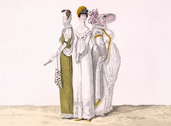 3つのパリスグレース、ルボンジャンルのプレート16、c.1810（カラー彫刻）