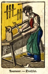 Tourneur - 工芸に関するシリーズ。19世紀のエピナルのイメージ