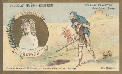 ウェルギリウス（紀元前70年JC-19紀元前）、ラテン語の詩人、「レネイド」の作者、紀元前29年から19年の間に書かれたエポピー