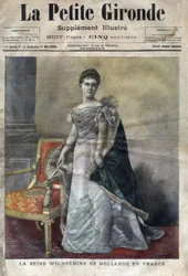 ウィリアム3世の娘で、1890年から1948年までオランダの女王を務めたヴィルヘルミネ・オブ・オレンジ・ナッソー（1880-1962）は、娘のユリアナのために退位した。1898年5月の "La petite Gironde "の表紙（エングレービング