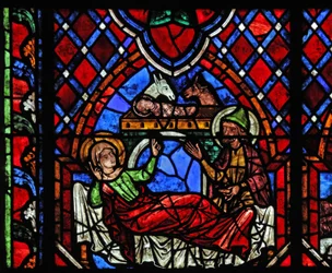 キリスト降誕を描いたウィンドウw01