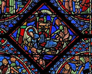 キリスト降誕を描いたウィンドウw2