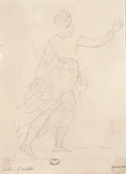 1813年の後ろからの女性