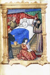 バプテスマのヨハネとの死の床のシーンの女性、c.1475-1500