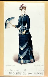傘を持つ女性、ルボンマルシェ、1879年