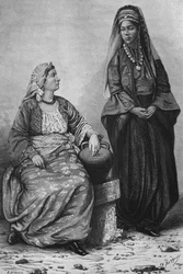 トリポリの女性たち、Louis Charles Émile Lortet著『La Syrie d