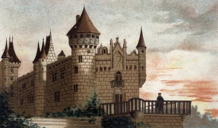 ブッセ（アリエ）の城の眺め。