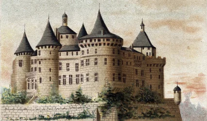 シャステルルックス城（ヨンヌ県）の眺め。