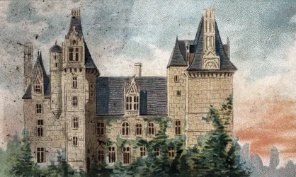 Montigny-le-Ganelon (Montigny le ganelon) (Eure et loir)の城の眺め。