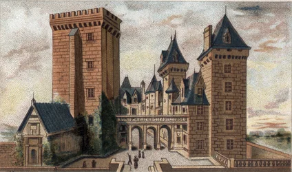 ポウ城（ピレネー山脈下流）の眺め。