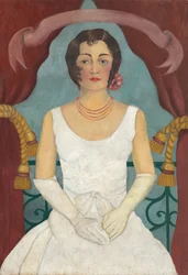 白衣の貴婦人の肖像 1929年頃 油彩・カンヴァス