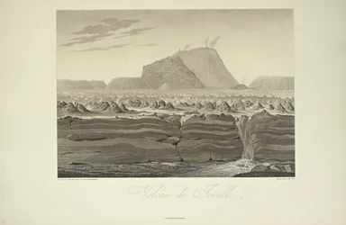 ジョルロの火山、グメリン作画、アレクサンダー・フォン・フンボルトとアイム・ボンプランの「Vues des Cordillères et Monumens des Peuples Indigènes de l