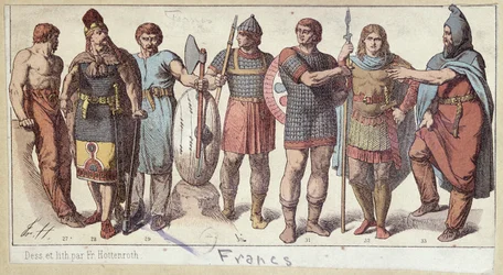 フランクの兵士の衣装、1880年頃