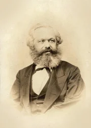 カール マルクス (1818-1883) の肖像、ヴンダー、フリードリッヒ カール (1815-1893) 作。 アルブミンの写真