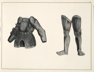 甲冑、甲冑の開発と習慣の歴史から、フランツ・コッテンカンプ博士、カール・ホフマン発行、1842年