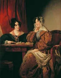 アンリエット・ペレイラ＝アルンシュタイン男爵夫人（1780-1859年）と娘のフローラ（1814-1882年）